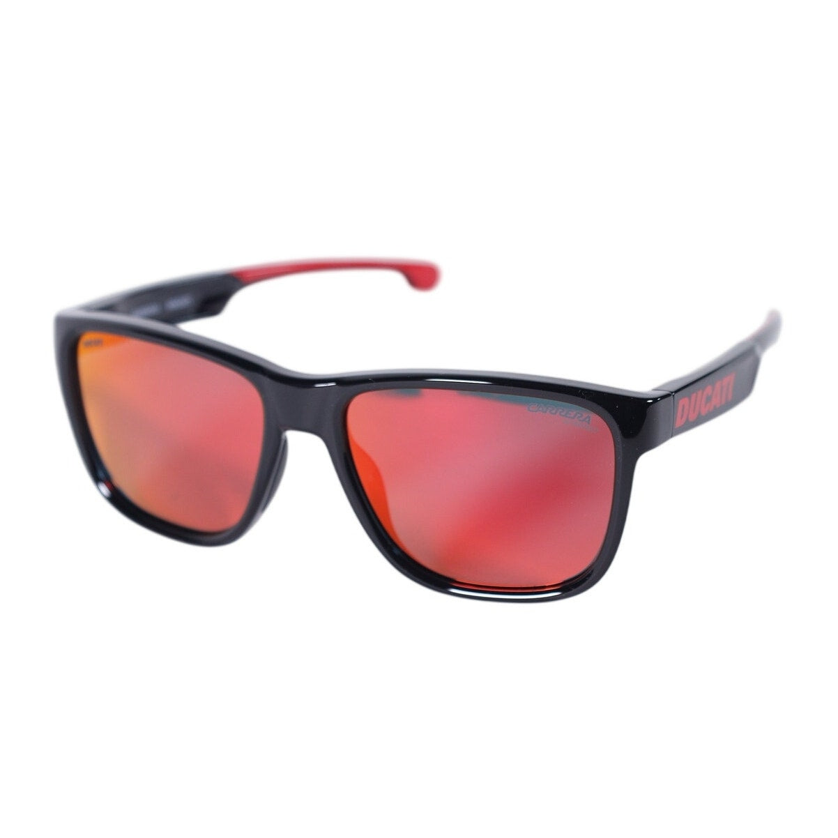 Carrera x Ducati Square Lightweight Sunglasses - Black Frame/Red Mirrored