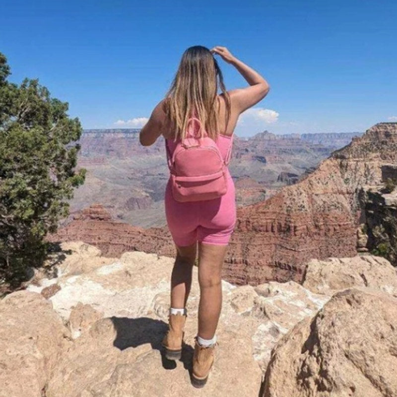 Melie Bianco Louise Recycled Vegan Leather Backpack - Pink