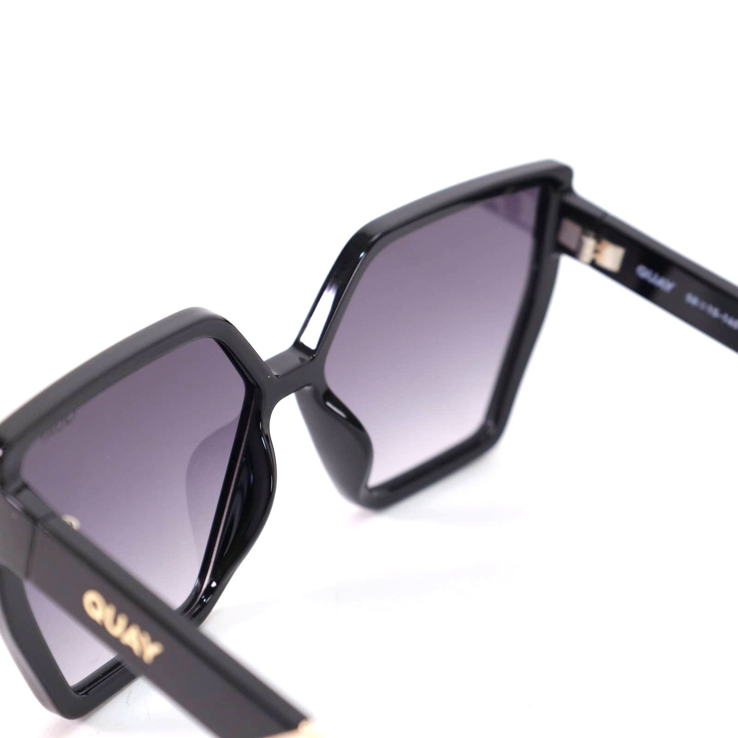 Quay Australia HOTEL LOBBY Oversized Womens Sunglasses - Black/Smoke