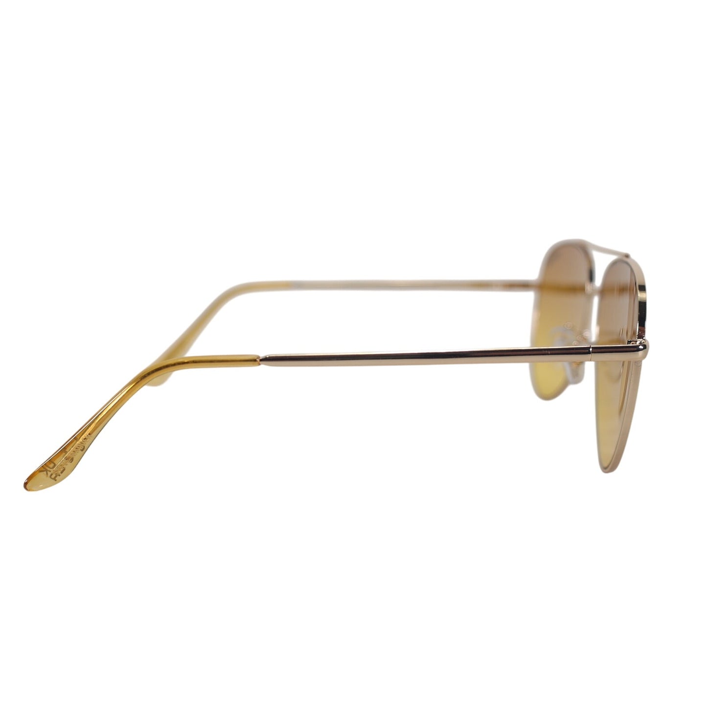 Steve Madden SANTANA Metal Aviator Sunglasses - Gold / Crystal Yellow
