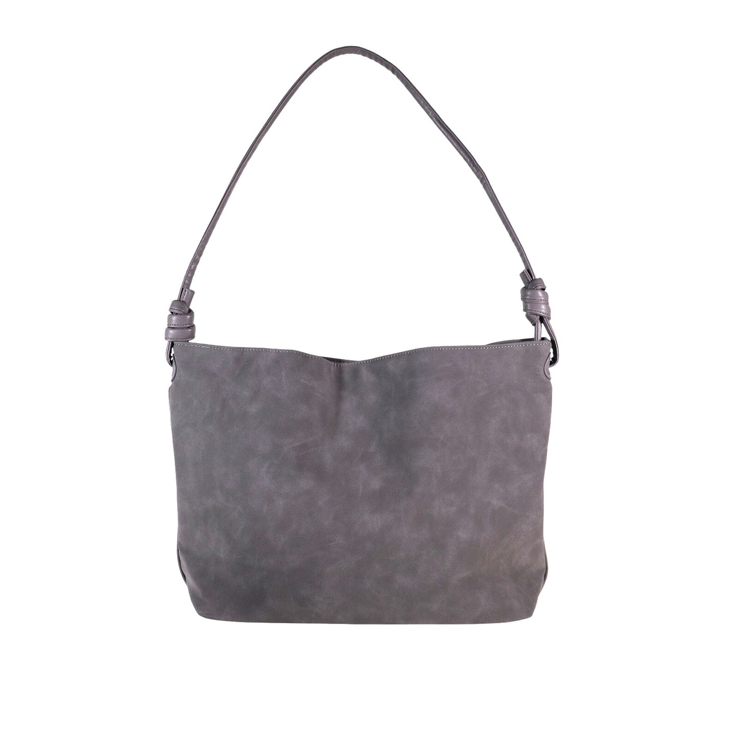 8 Other Reasons Betsy Slouch Tote Shoulder Bag – Stone Gray Suedette