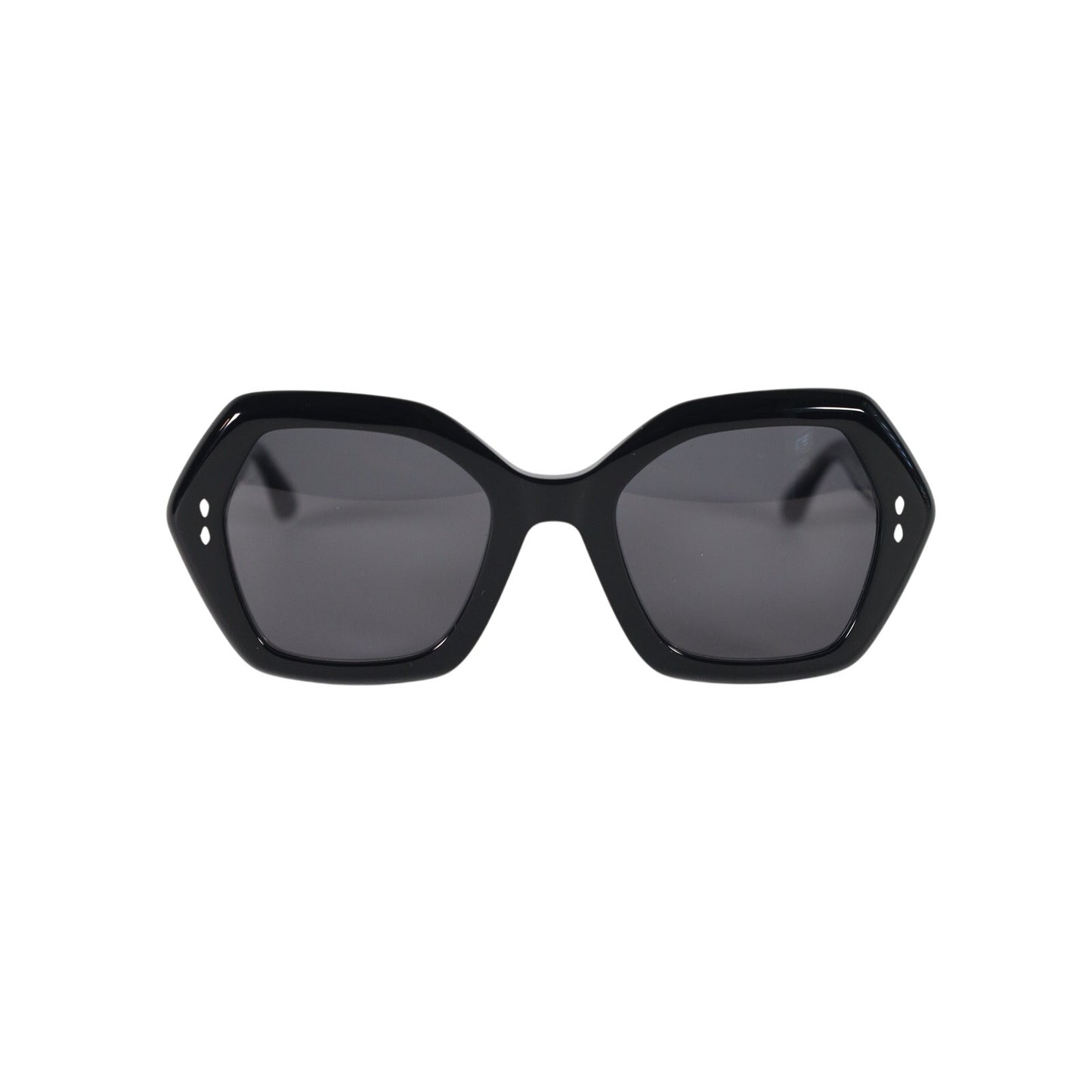 Isabel Marant Oversized Geometric Women's Sunglasses - Shiny Black / Grey