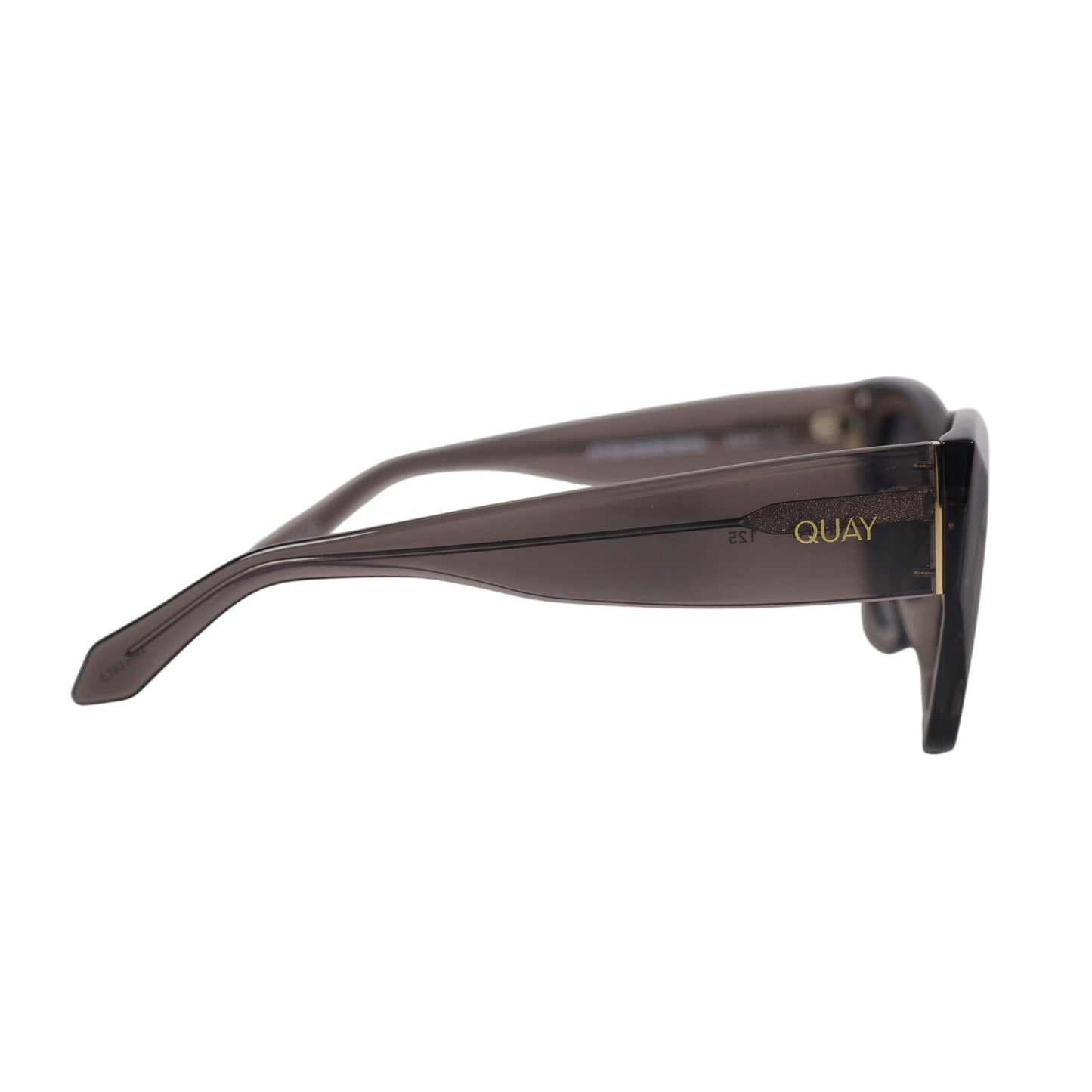Quay Australia AFTER HOURS Bevel Sunglasses - Crystal Black / Smoke RX