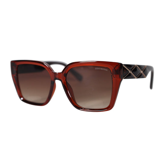 Steve Madden POPPYN Oversized Square Sunglasses – Brown / Brown Gradient