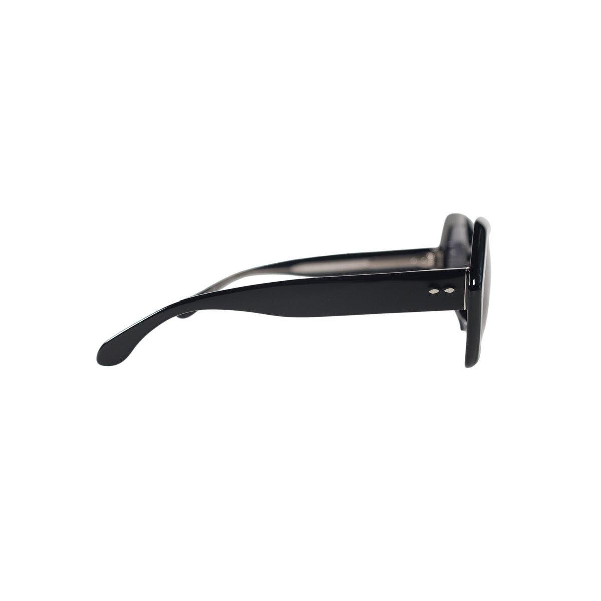 Isabel Marant Oversized Geometric Women's Sunglasses - Shiny Black / Grey