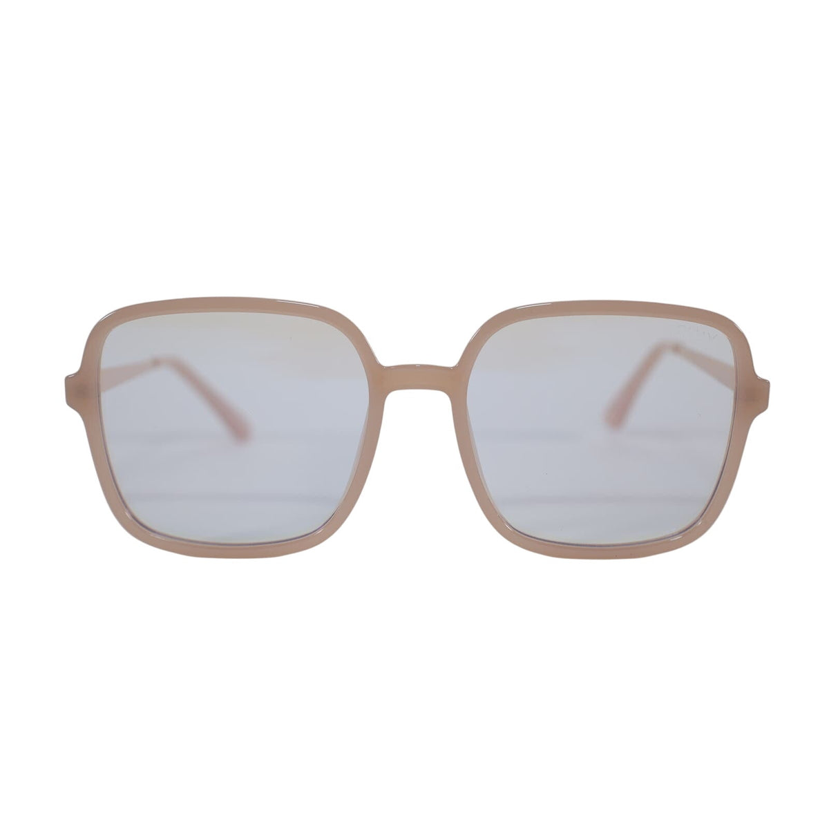 Quay Australia 9 TO 5 Square Blue Light Glasses - Peach/Clear Blue Light