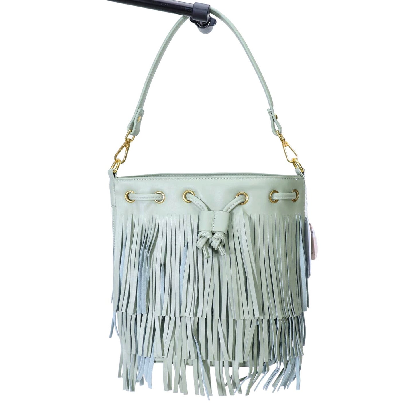 Melie Bianco Vegan Leather Julie Bucket Bag - Mint Green