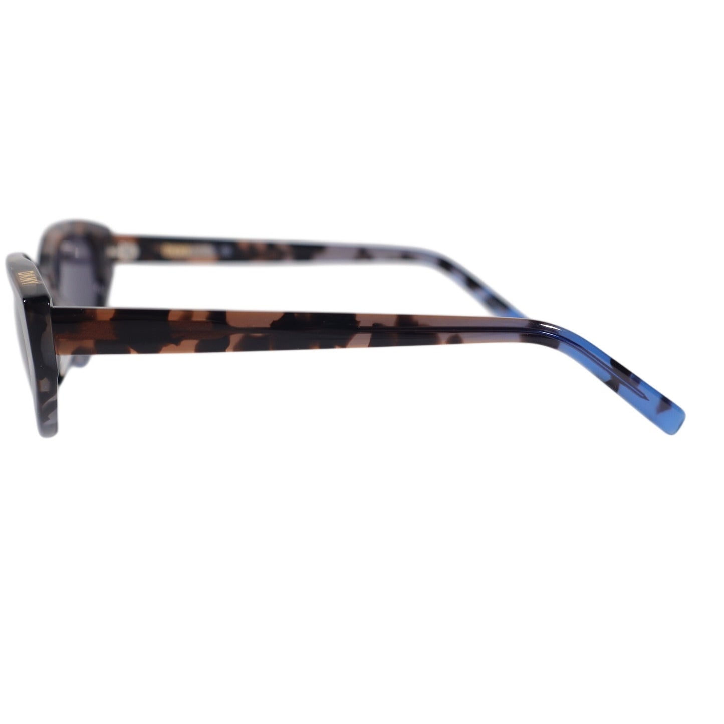 DKNY Narrow Cat Eye Womens Sunglasses - Mocha / Blue Tortoise Gradient