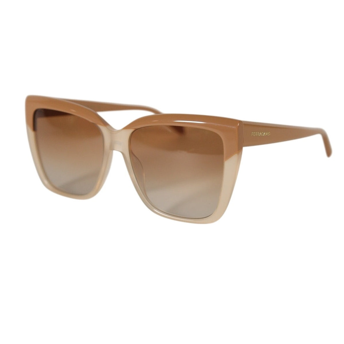 Salvatore Ferragamo Oversized Square Sunglasses - Caramel / Brown Gradient