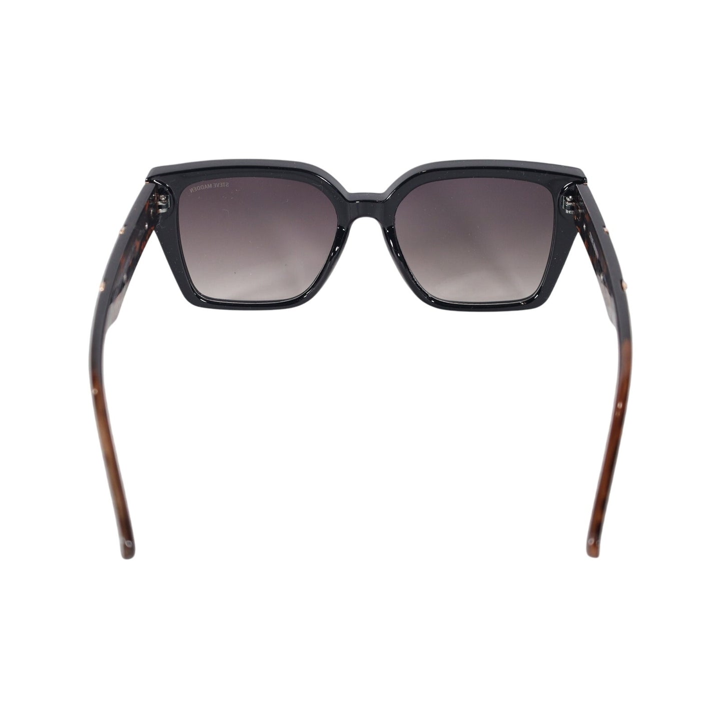 Steve Madden POPPYN Oversized Square Sunglasses – Black / Gray Gradient