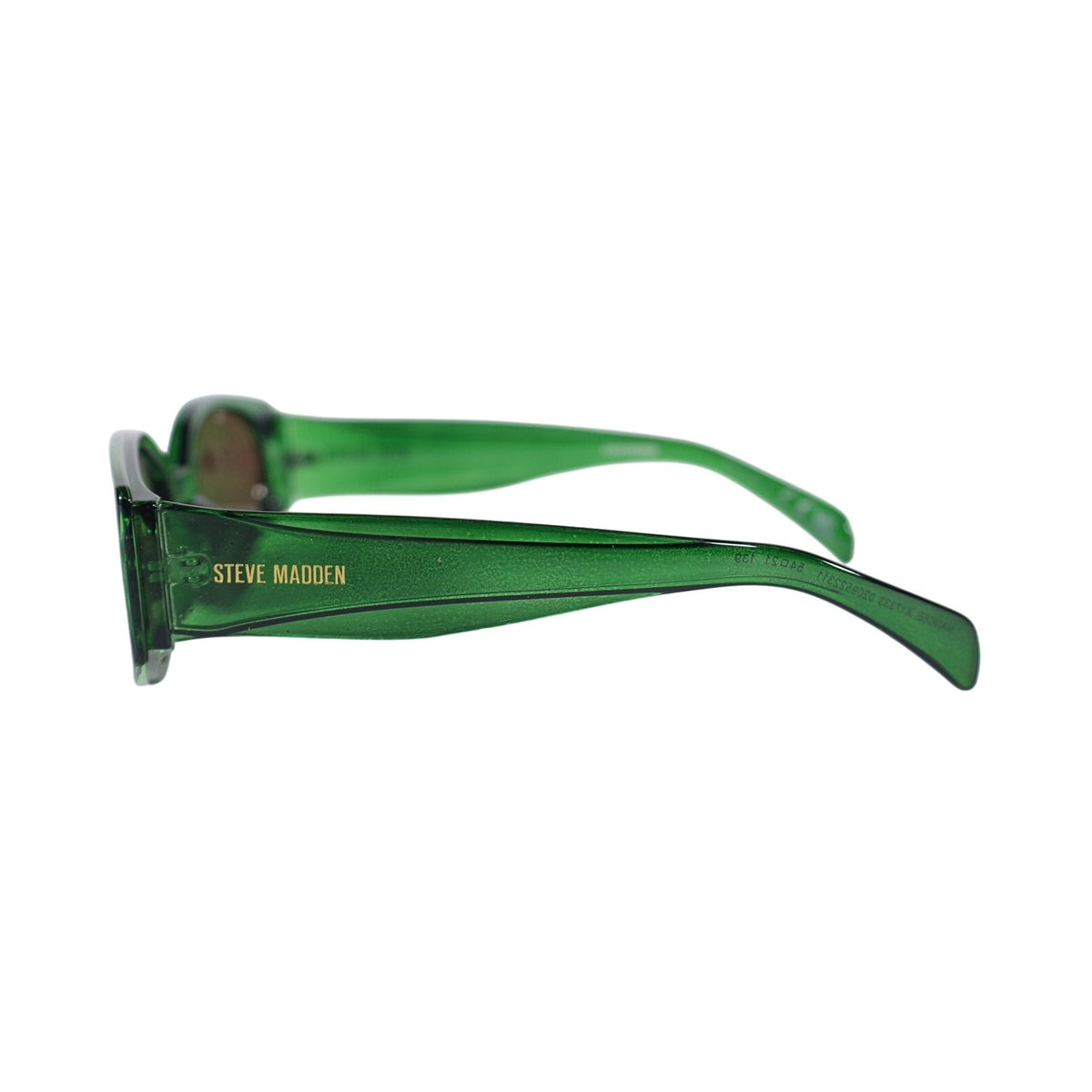 Steve Madden NANCEE Narrow Oval Sunglasses - Transparent Green / Grey