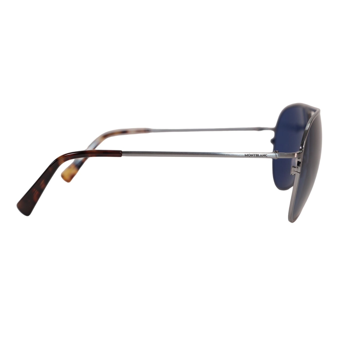 Montblanc Mens Aviator Sunglasses - Gunmetal Grey/Blue