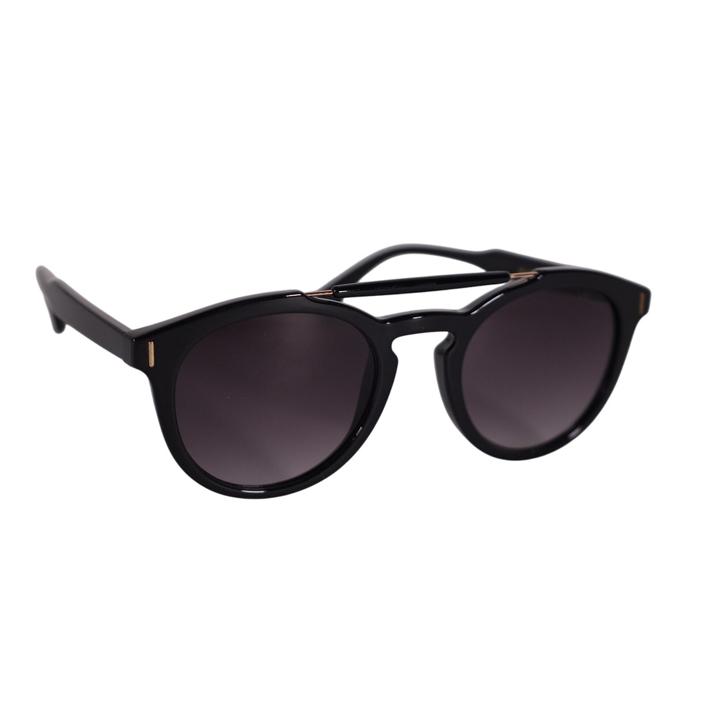 Velvet Eyewear AMELIA Round Aviator Sunglasses - Black / Gray Fade