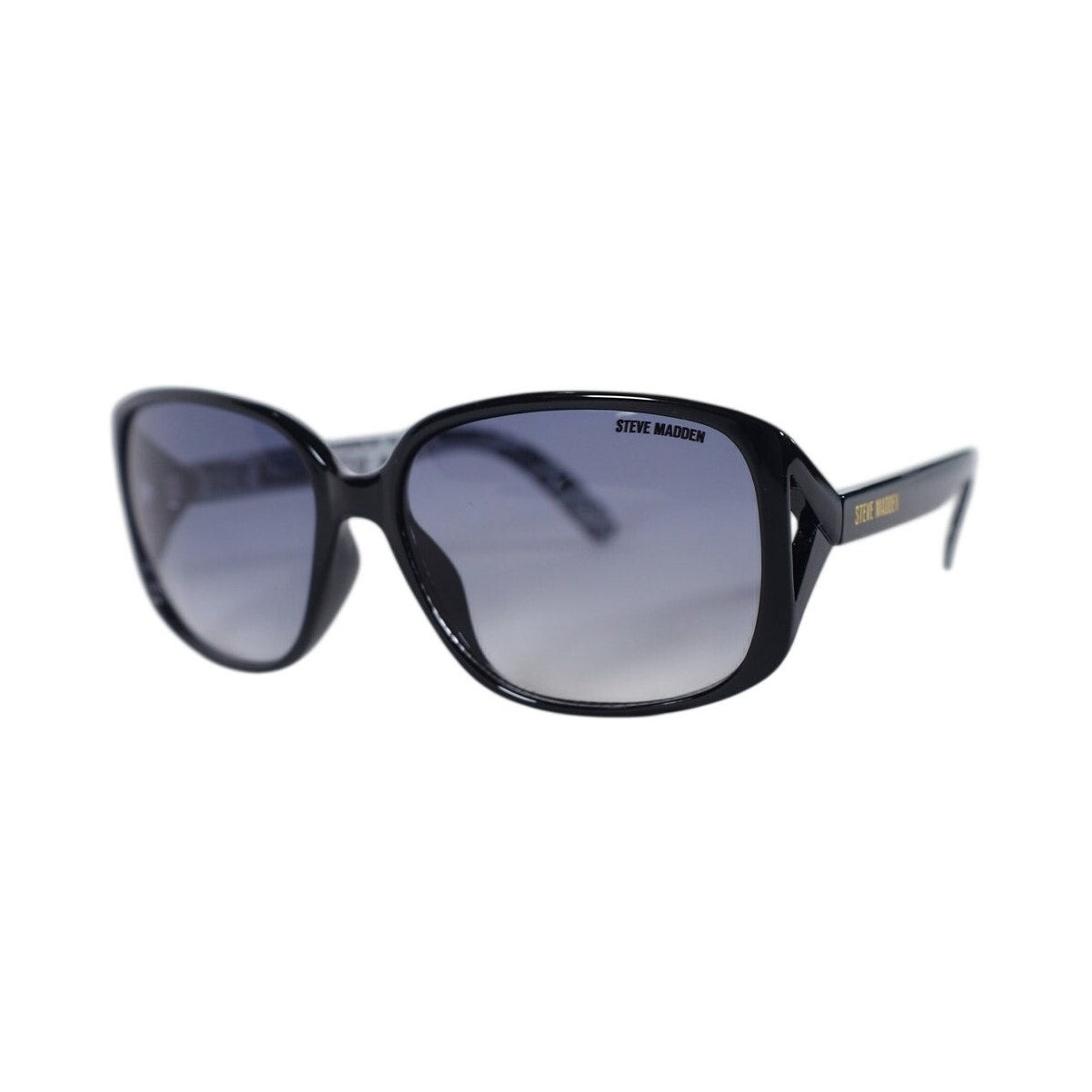 Steve Madden DREN Oval Women's Sunglasses - Black / Smoke Gradient