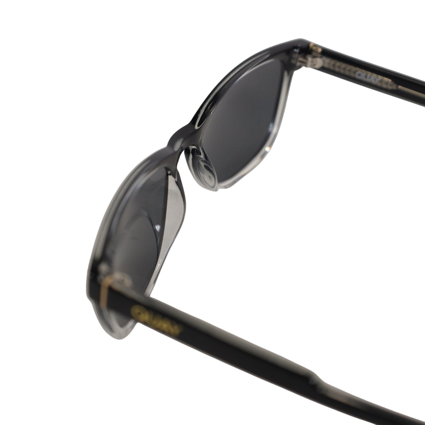 Quay Australia HARDWIRE Rectangle Sunglasses - Black Clear / Smoke