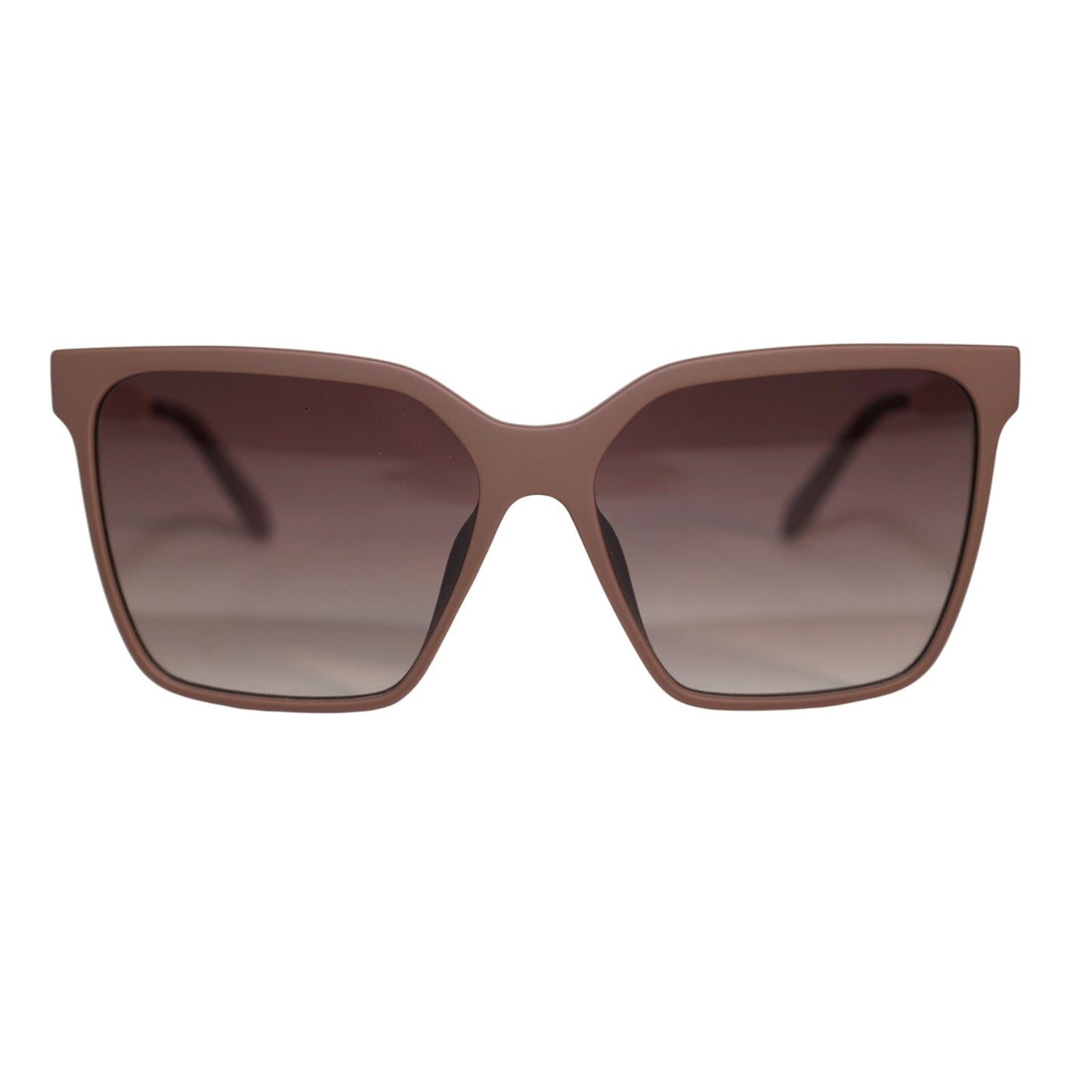 Quay Australia LEVEL UP REMIXED Square Sunglasses - Matte Doe / Brown