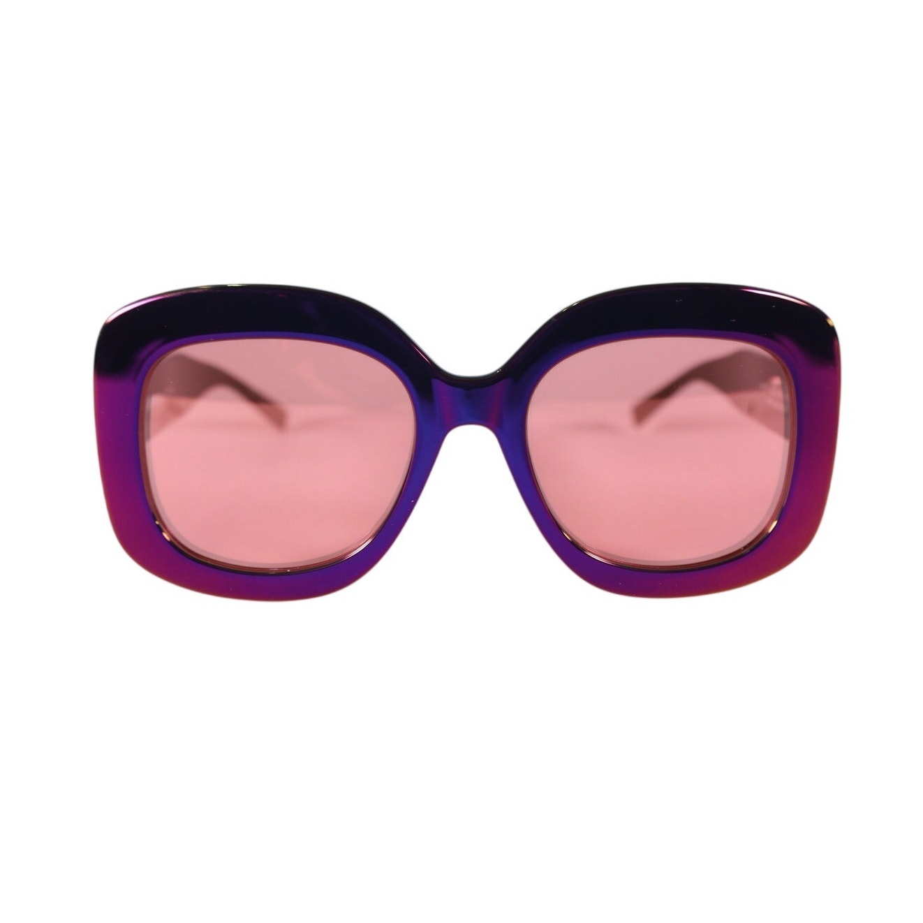 Karl Lagerfeld Oversized Square Sunglasses – Iridescent Wine Mirror