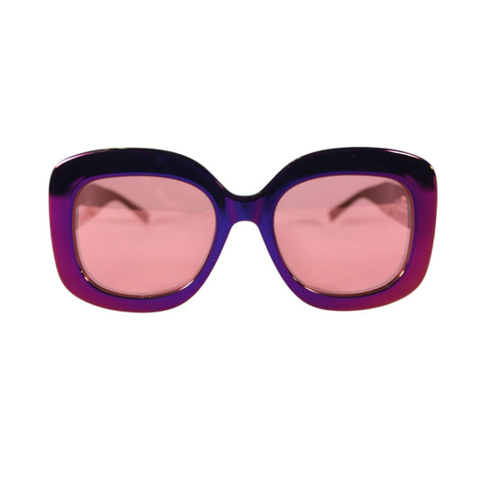 Karl Lagerfeld Oversized Square Sunglasses – Iridescent Wine Mirror