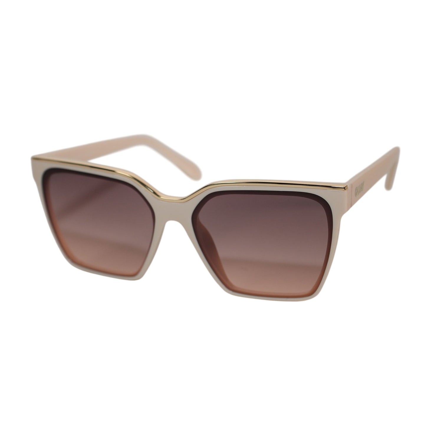 Quay Australia LEVEL UP Square Sunglasses - Champagne / Brown Fawn