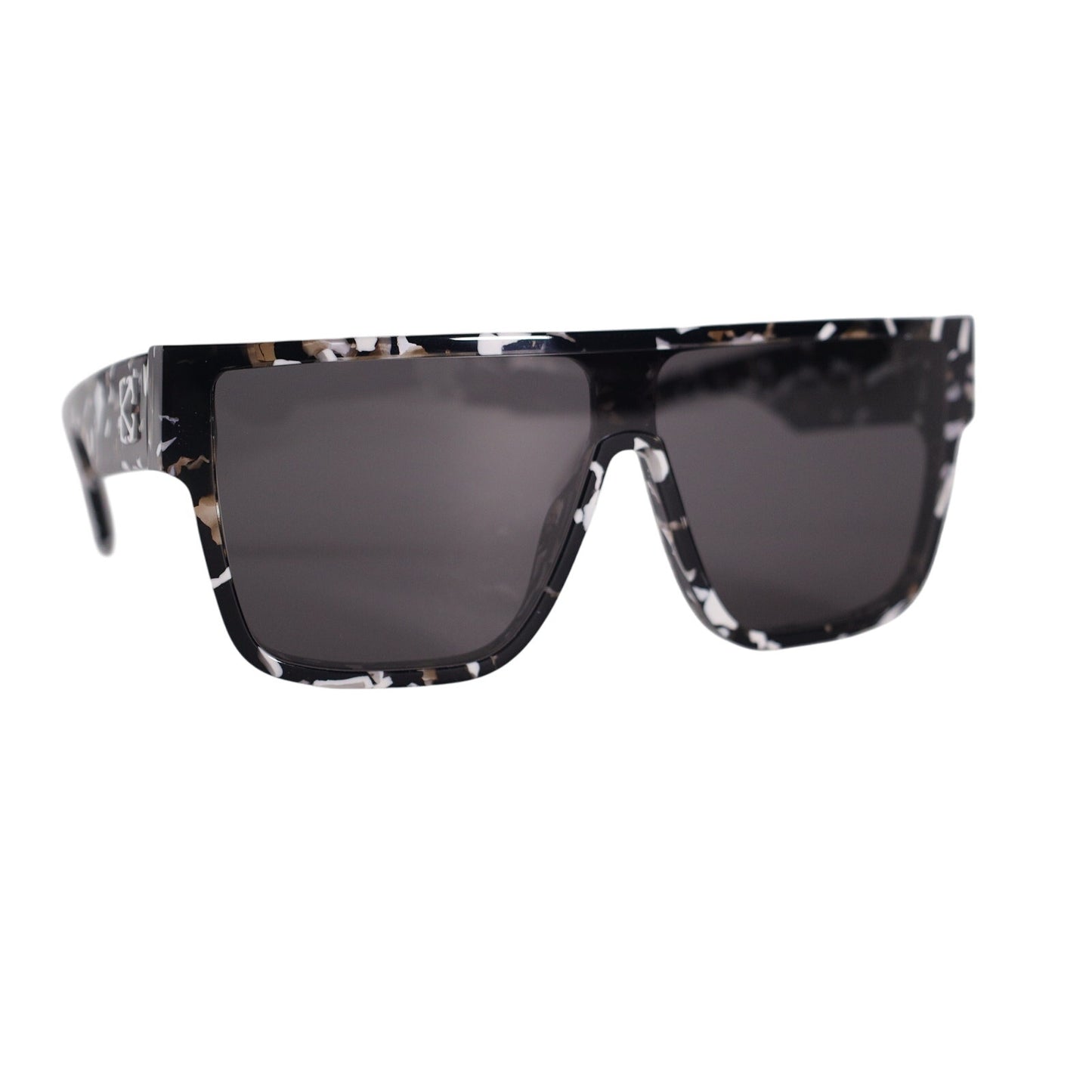 Off-White SYRACUSE Shield Sunglasses - Havana Black / Dark Grey