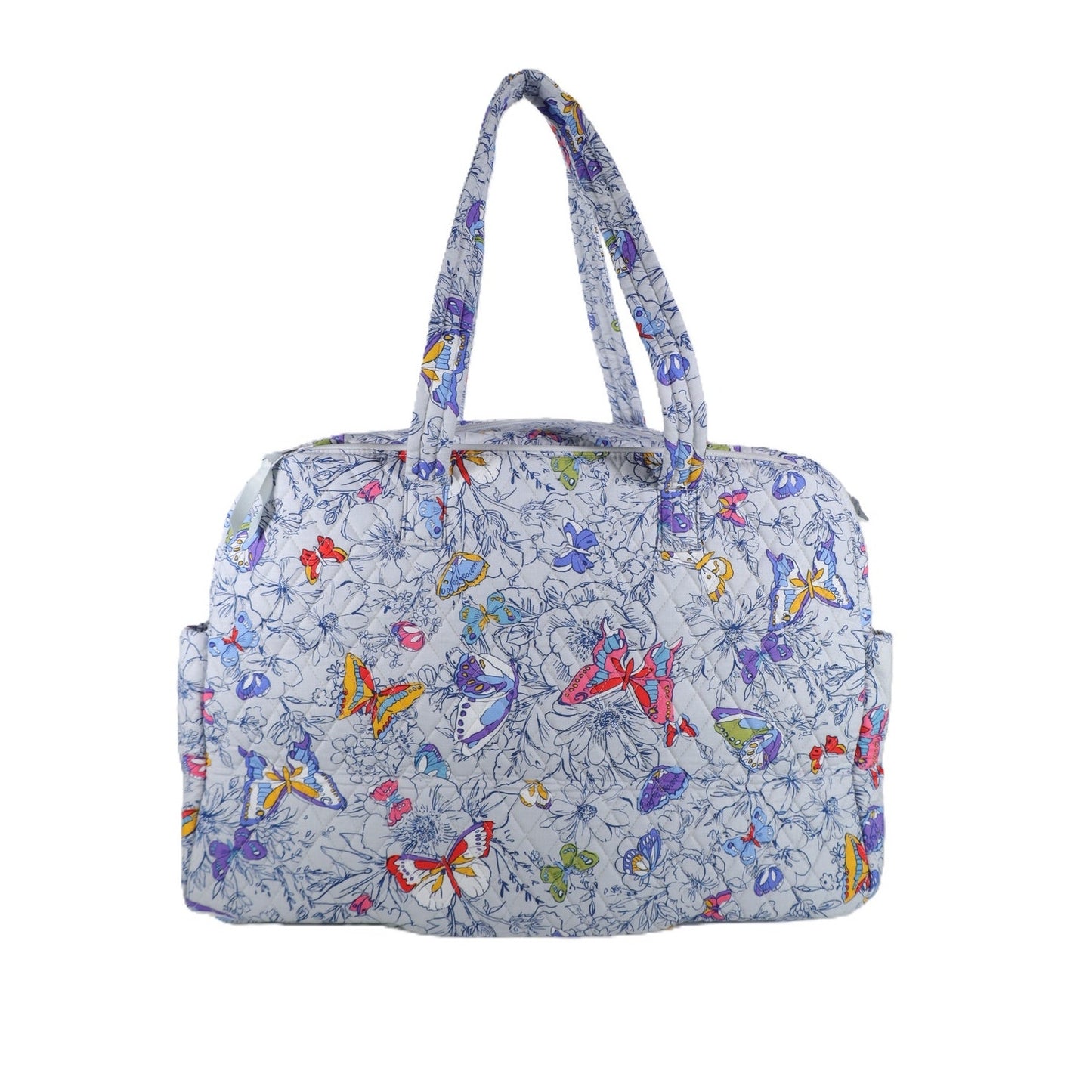 Vera Bradley Large Cotton Quilted Weekender Travel Bag - Butterflies