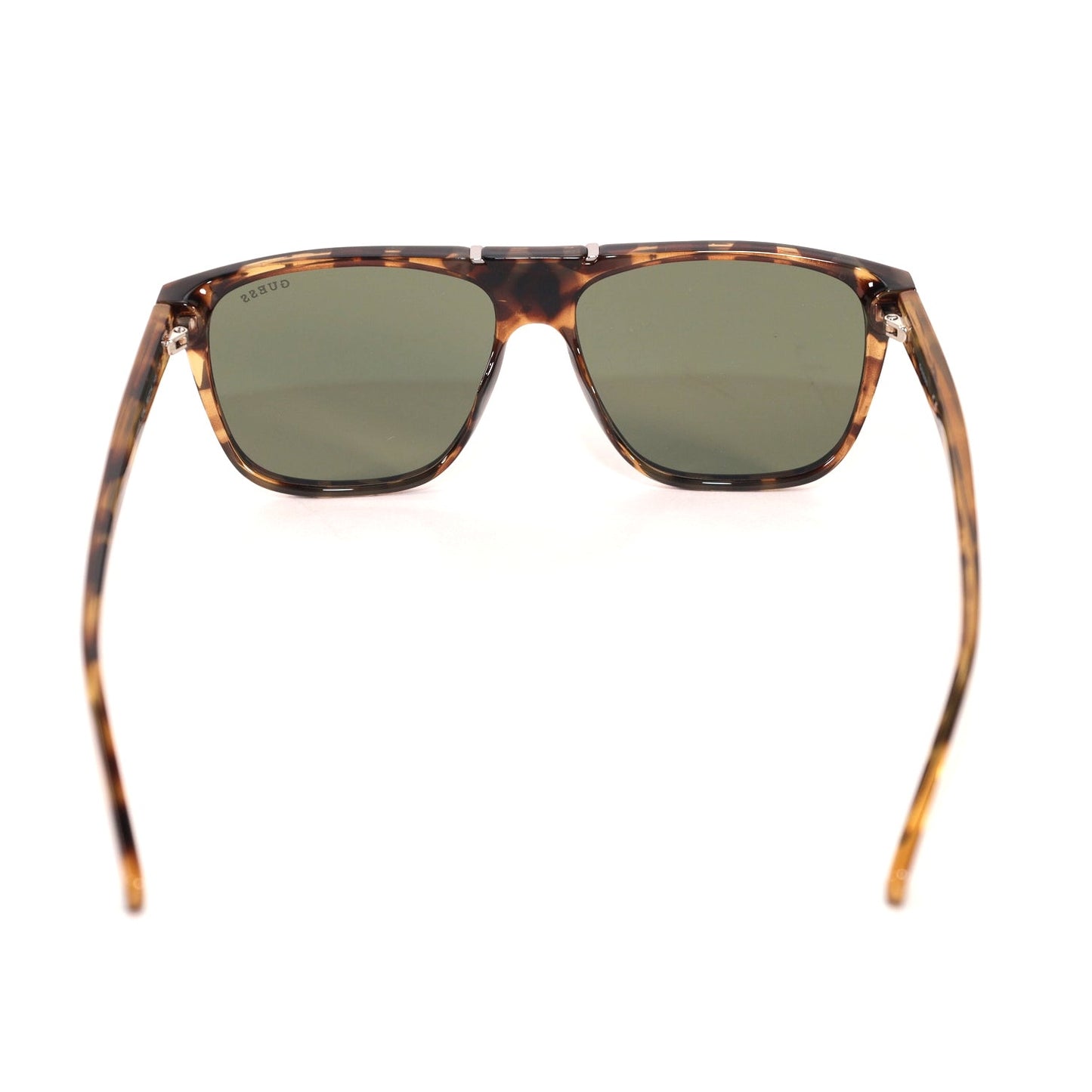 Guess Mens Square Sunglasses - Blonde Havana / Green