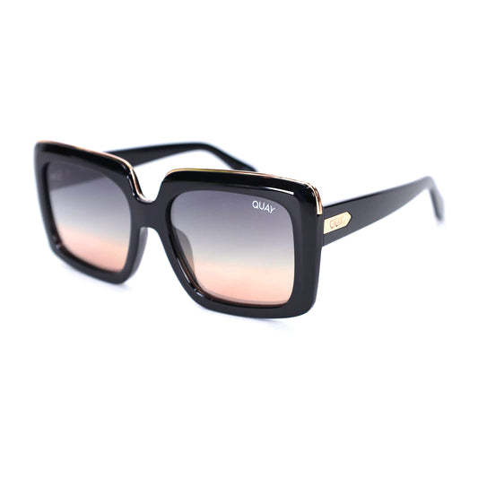 Quay Australia TOTAL VIBE REMIXED Square Women Sunglasses - Black/Multi