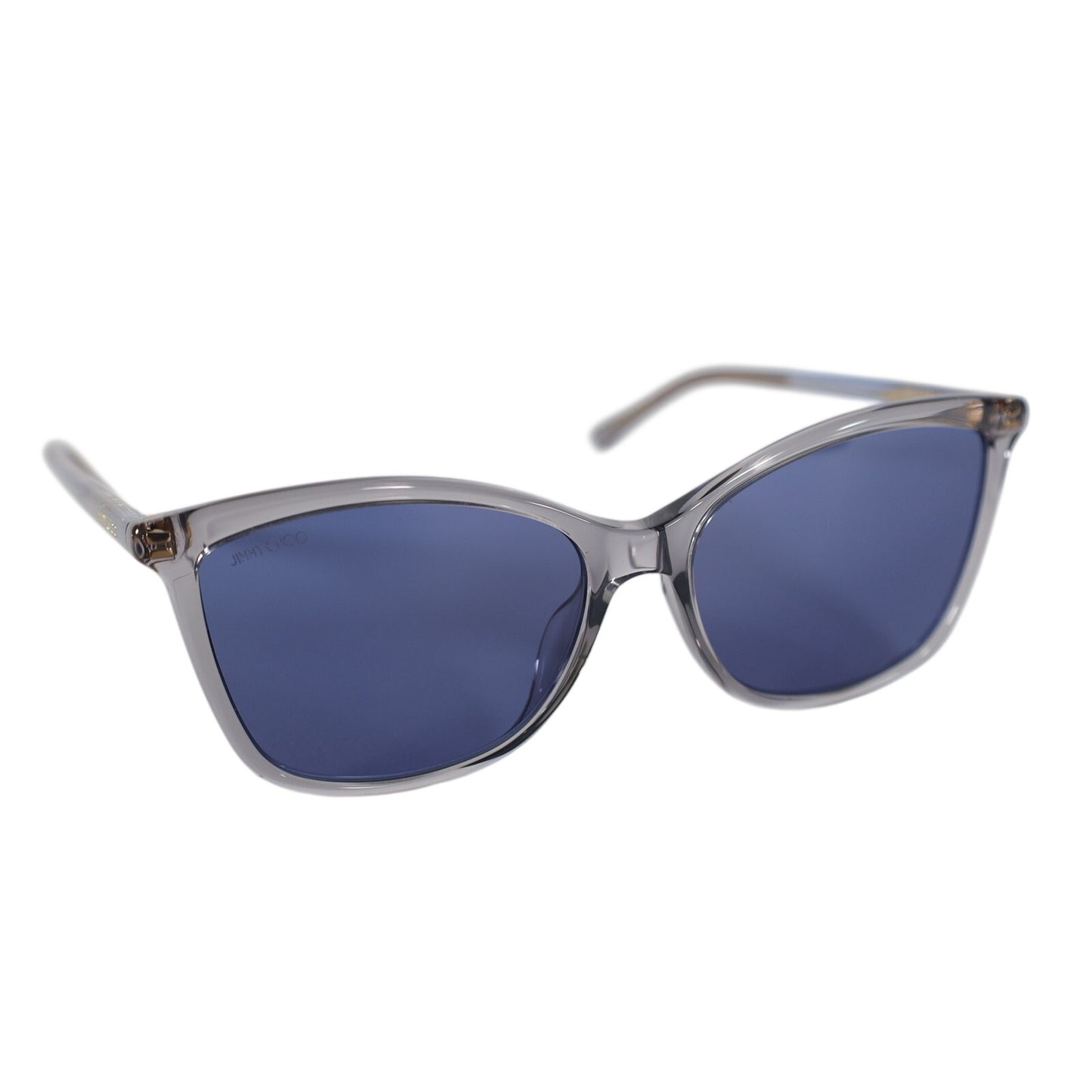 Jimmy Choo Cat Eye Women's Designer Sunglasses - Transparent Grey / Blue