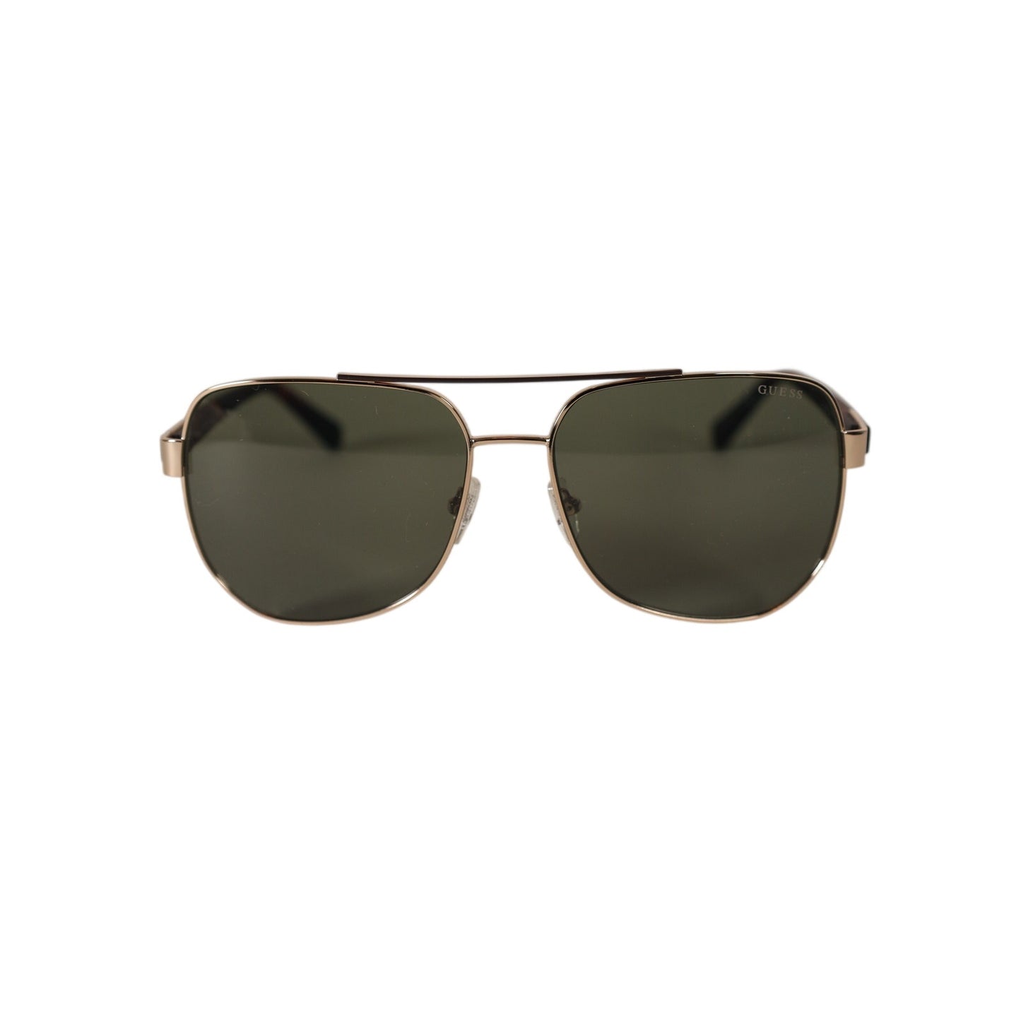 GUESS Metal Pilot Aviator Sunglasses – Gold / Green