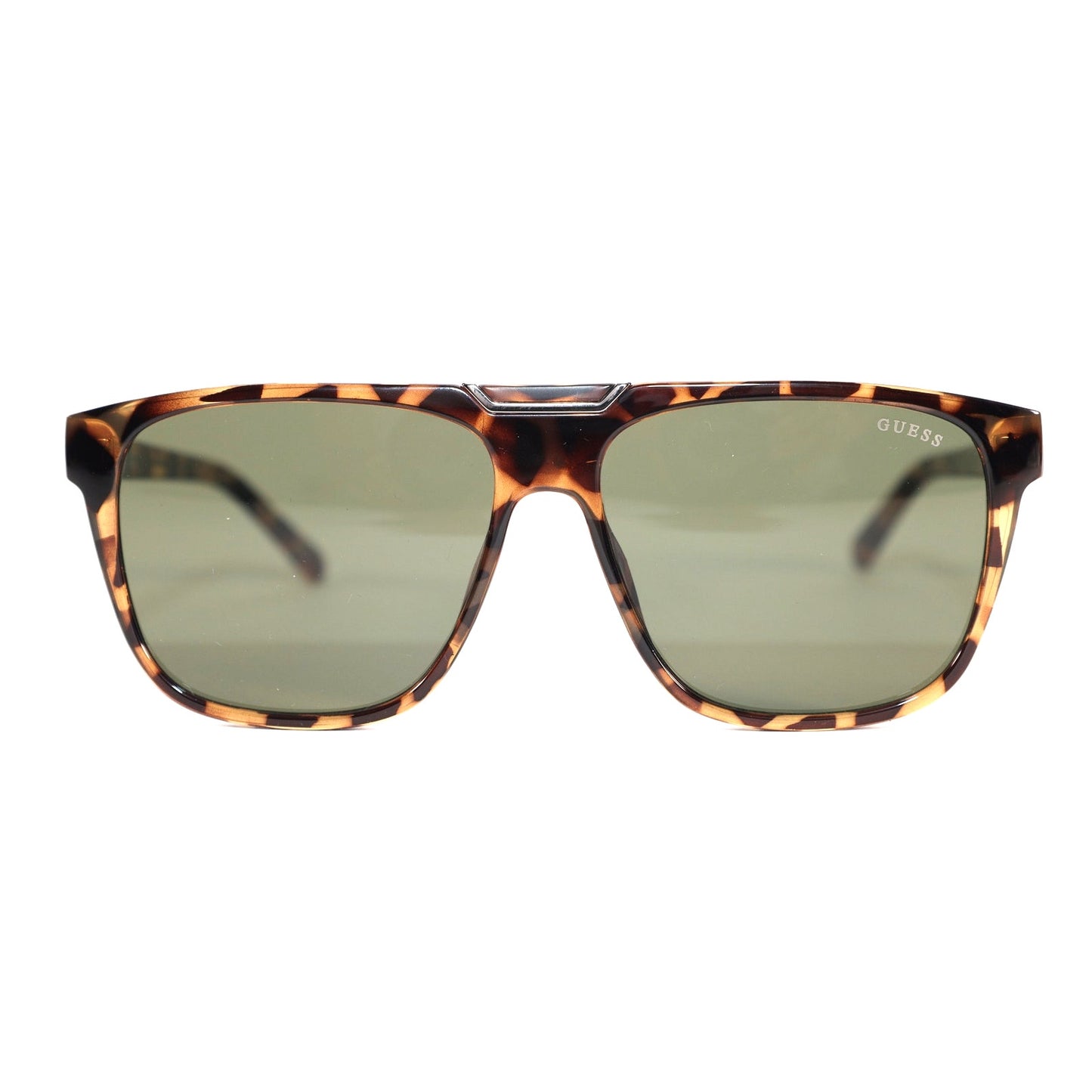 Guess Mens Square Sunglasses - Blonde Havana / Green