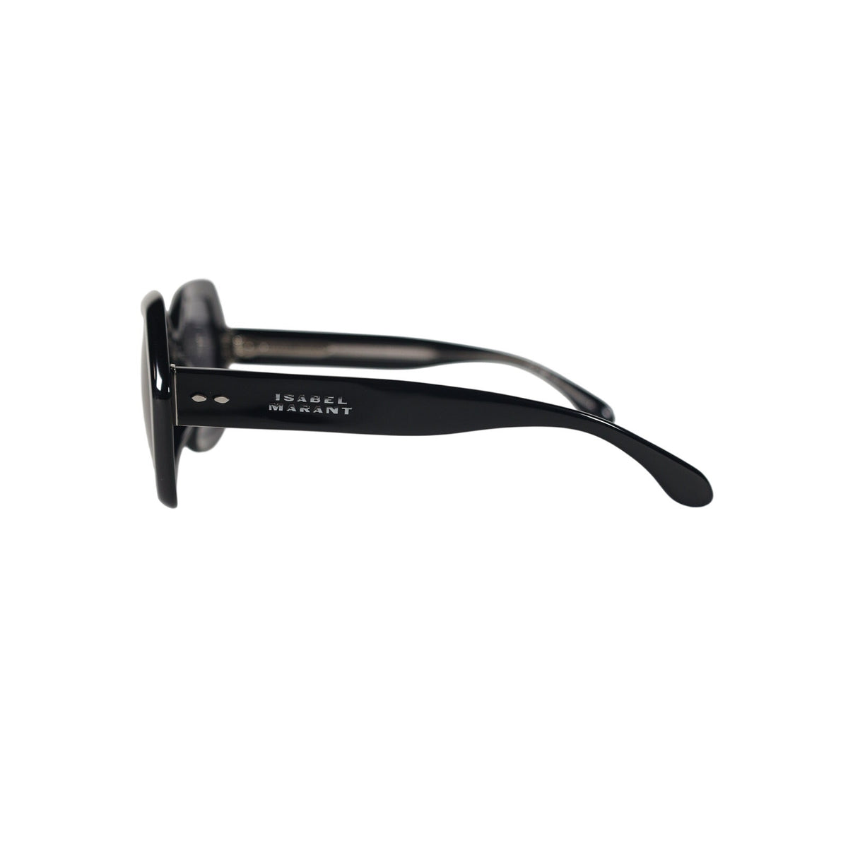 Isabel Marant Oversized Geometric Women's Sunglasses - Shiny Black / Grey