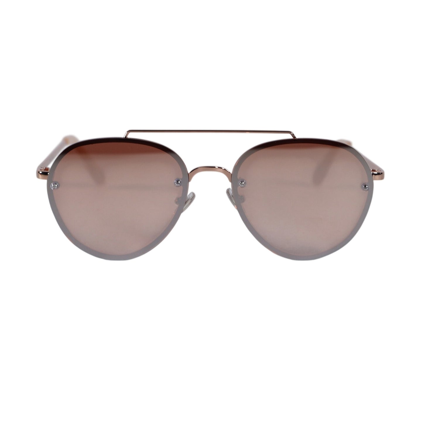 Fossil Rimless Aviator Women's Sunglasses - Rose Gold