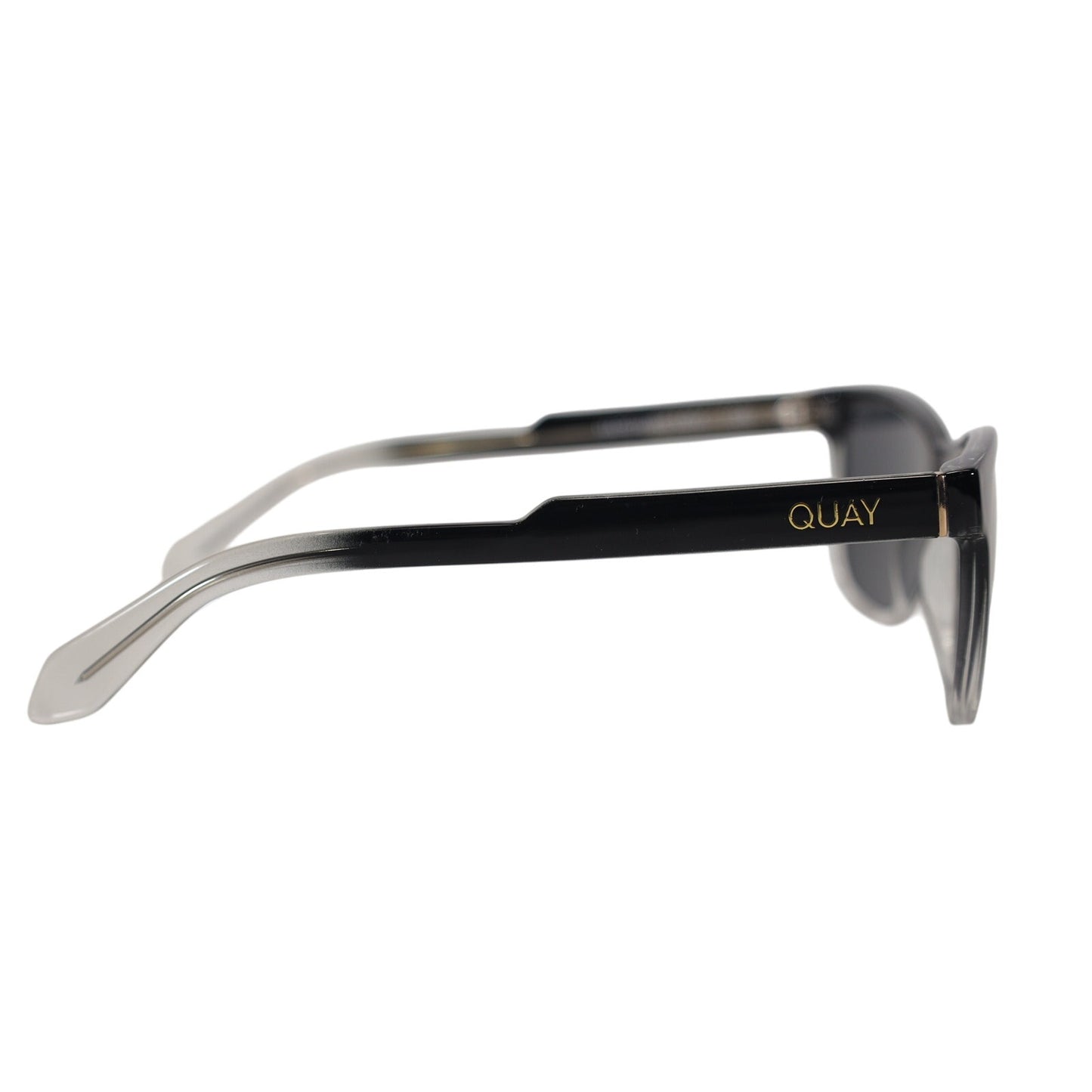 Quay Australia HARDWIRE Rectangle Sunglasses - Black Clear / Smoke