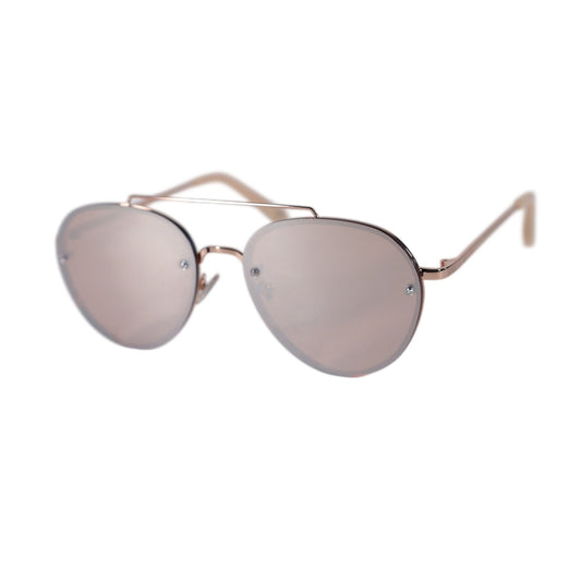 Fossil Rimless Aviator Women's Sunglasses - Rose Gold