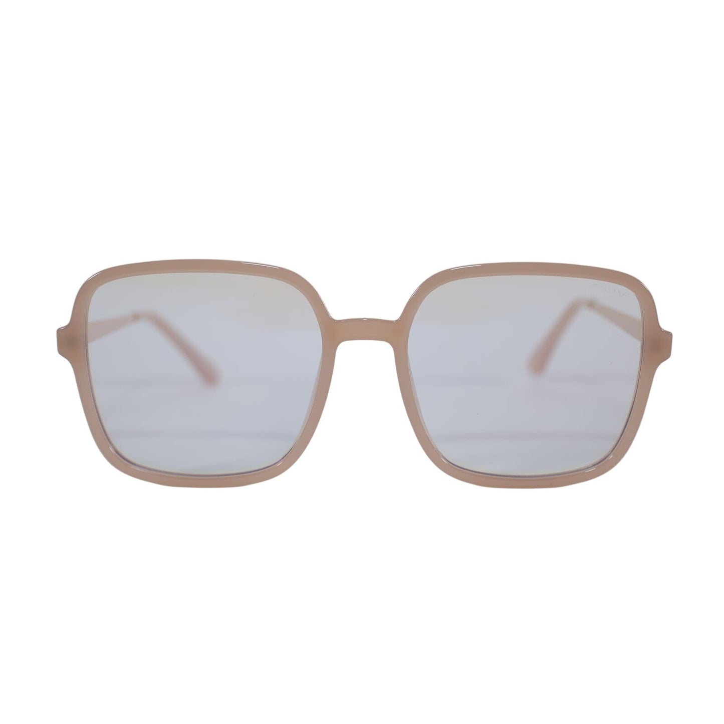 Quay Australia 9 TO 5 Square Blue Light Glasses - Peach/Clear Blue Light