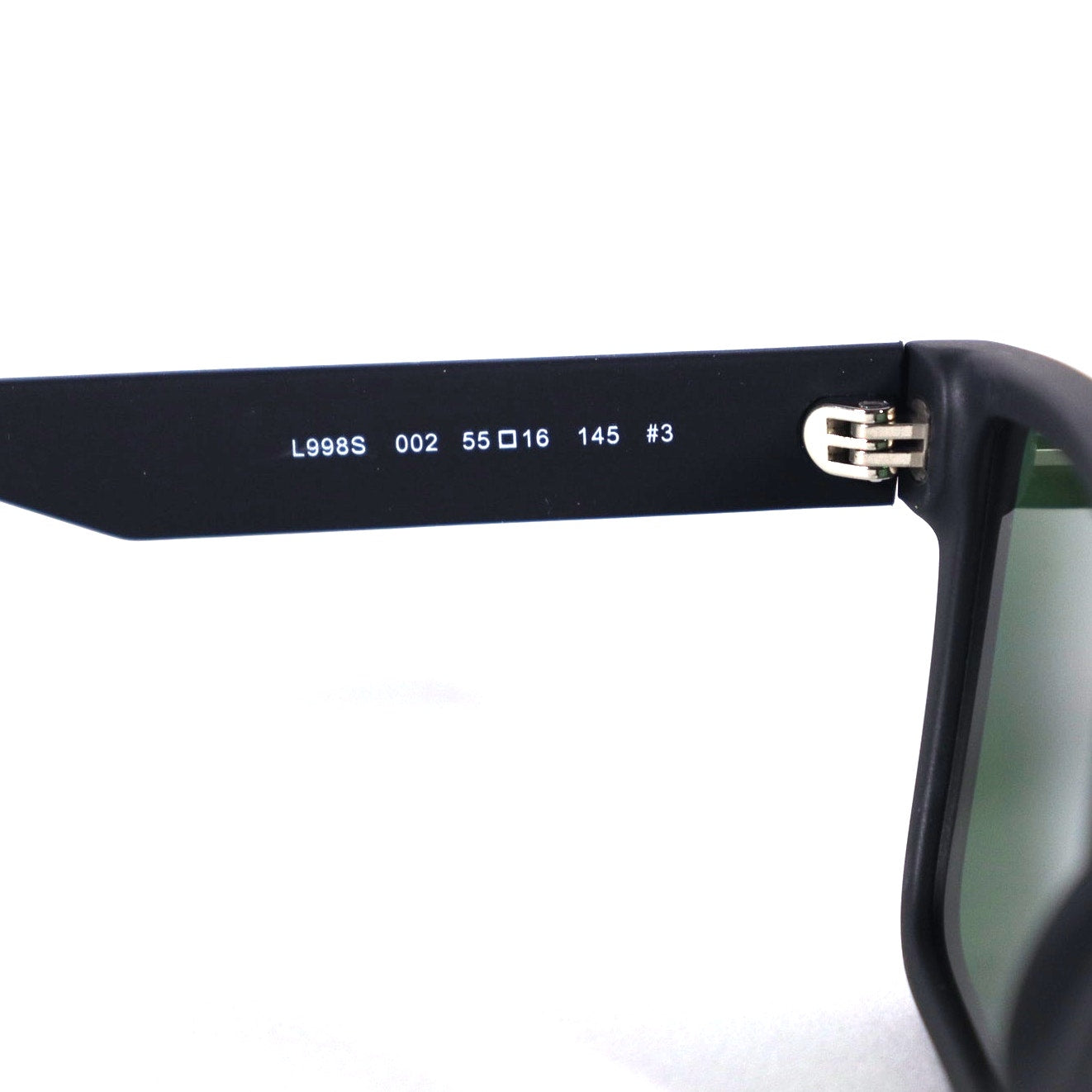 Lacoste Rectangle Mens Sunglasses - Matte Black / Green