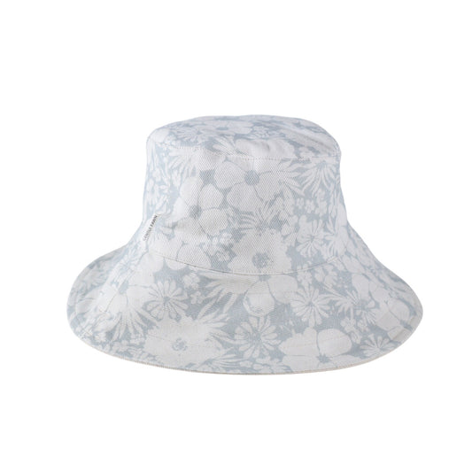 Gentle Fawn Womens Reversible Cotton Bucket Hat - Mist Tropic Floral - M/L