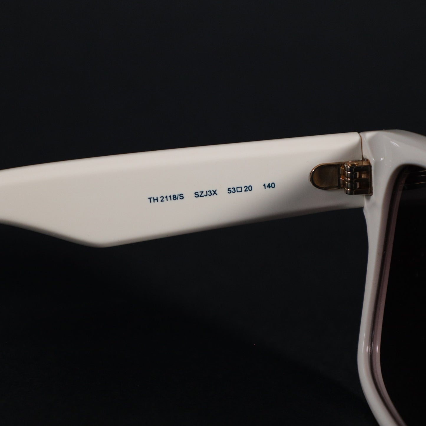 Tommy Hilfiger Square Sunglasses - Ivory White / Grey Gradient