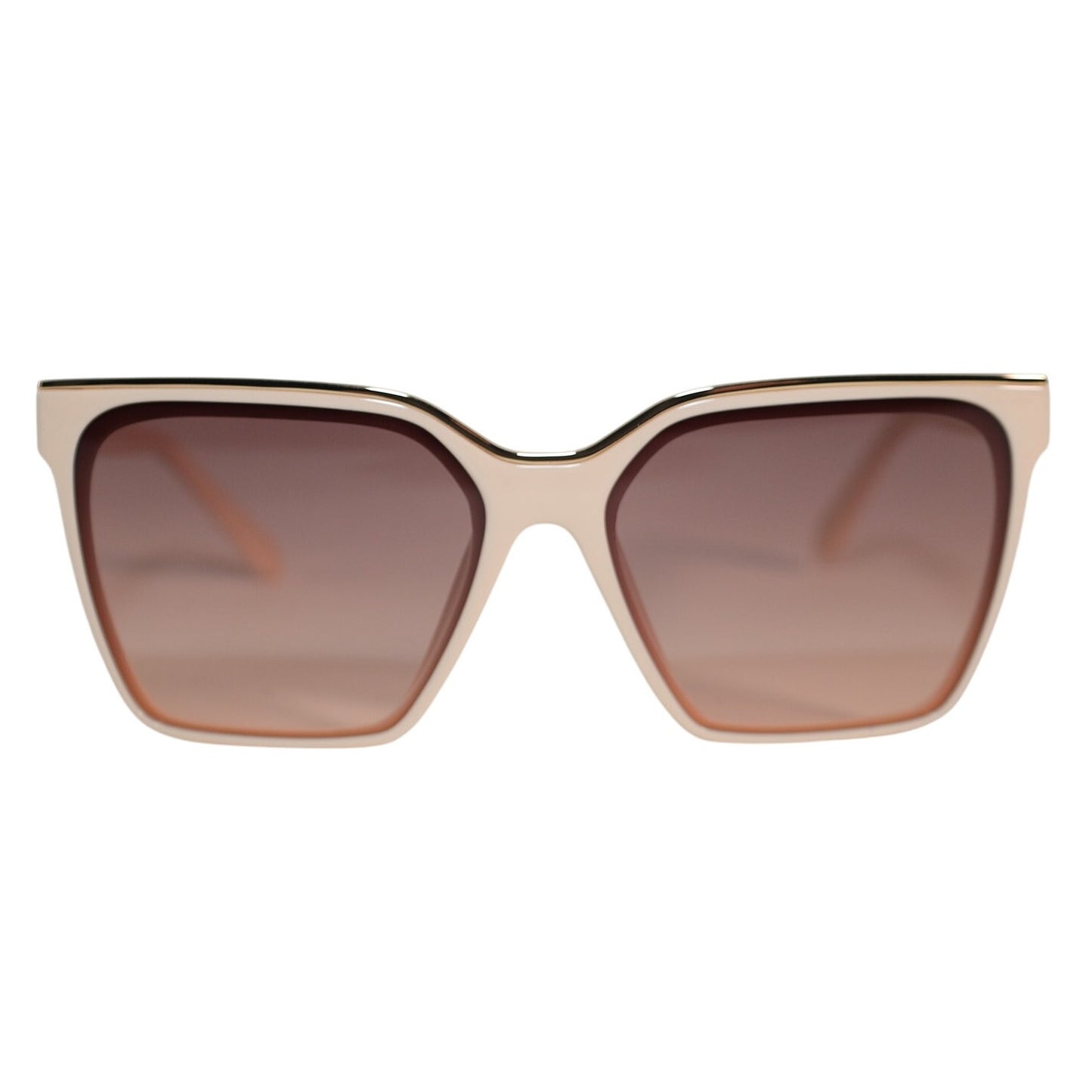 Quay Australia LEVEL UP Square Sunglasses - Champagne / Brown Fawn