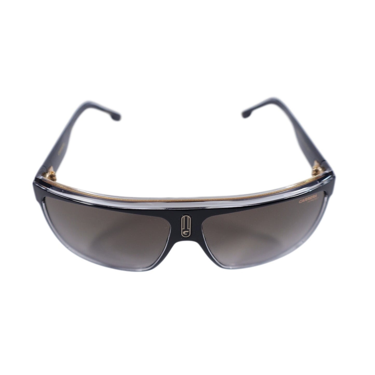 Carrera Men's Square Lightweight Sunglasses - Black Gold / Brown Gradient