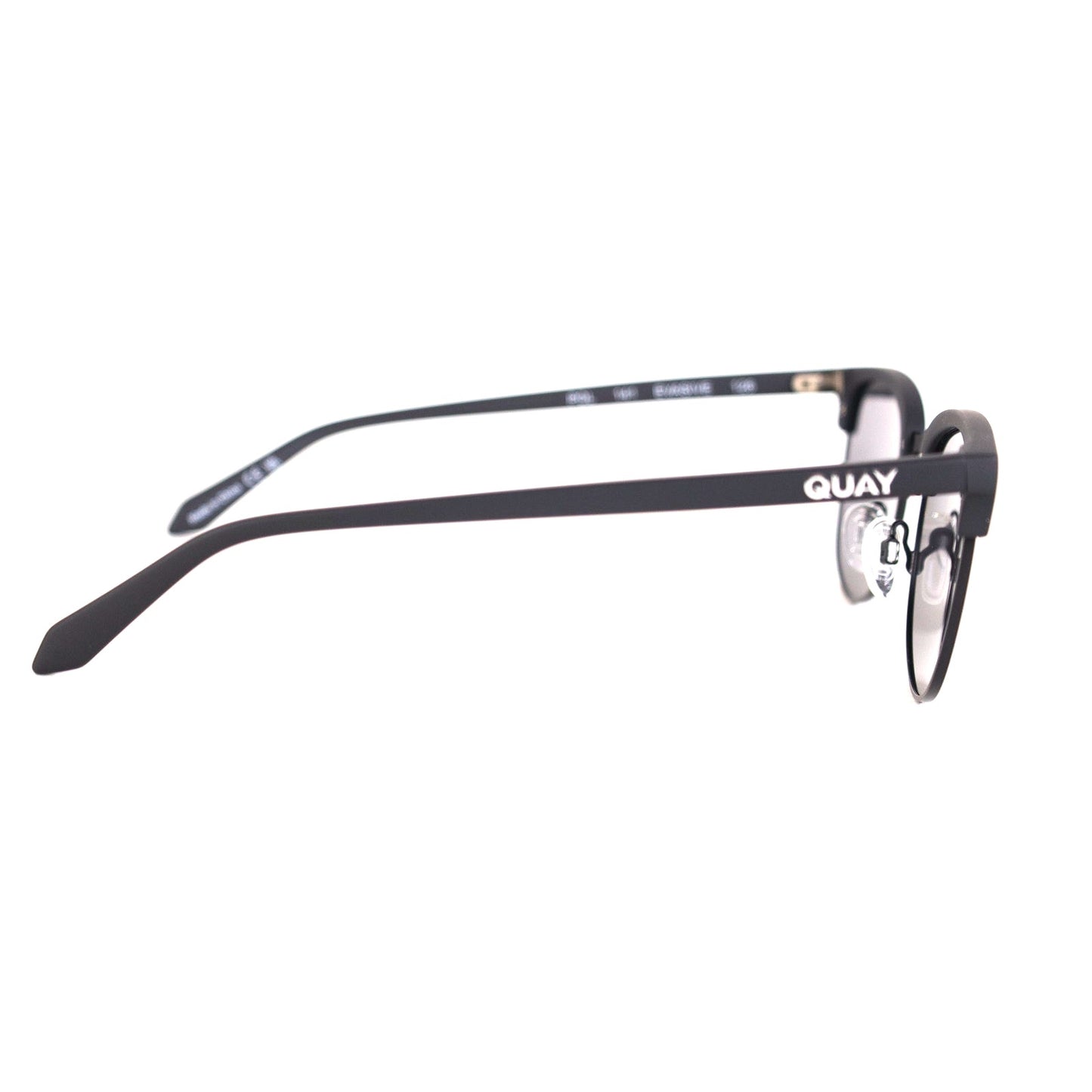 Quay Australia EVASIVE Round Polarized Sunglasses – Matte Black / Smoke