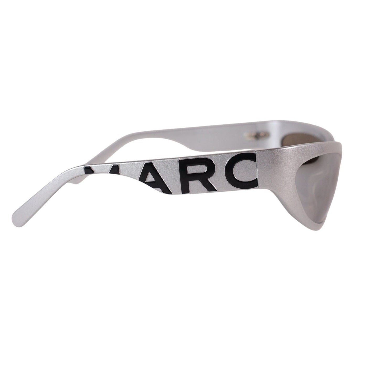 Marc Jacobs Narrow Wraparound Sunglasses - Silver / Silver Mirrored