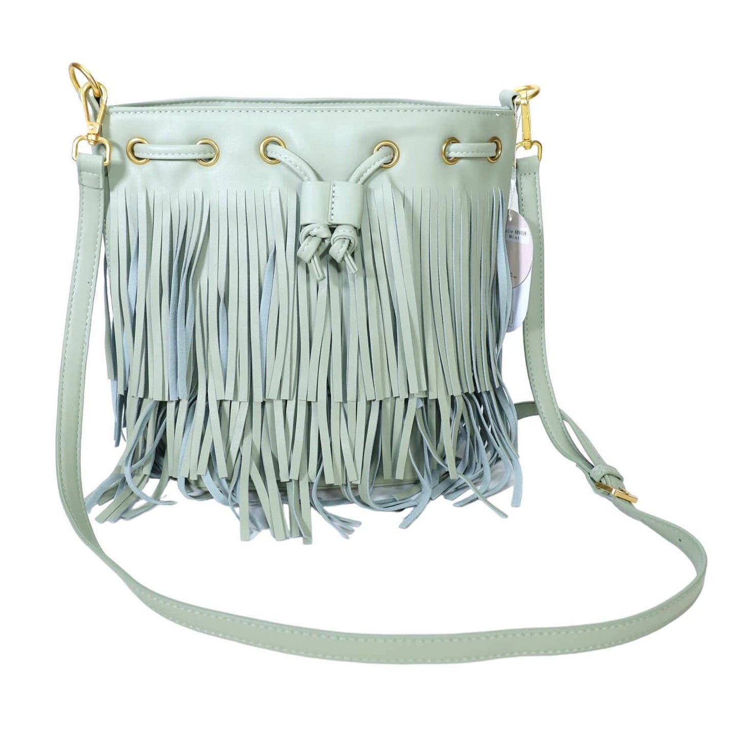 Melie Bianco Vegan Leather Julie Bucket Bag - Mint Green