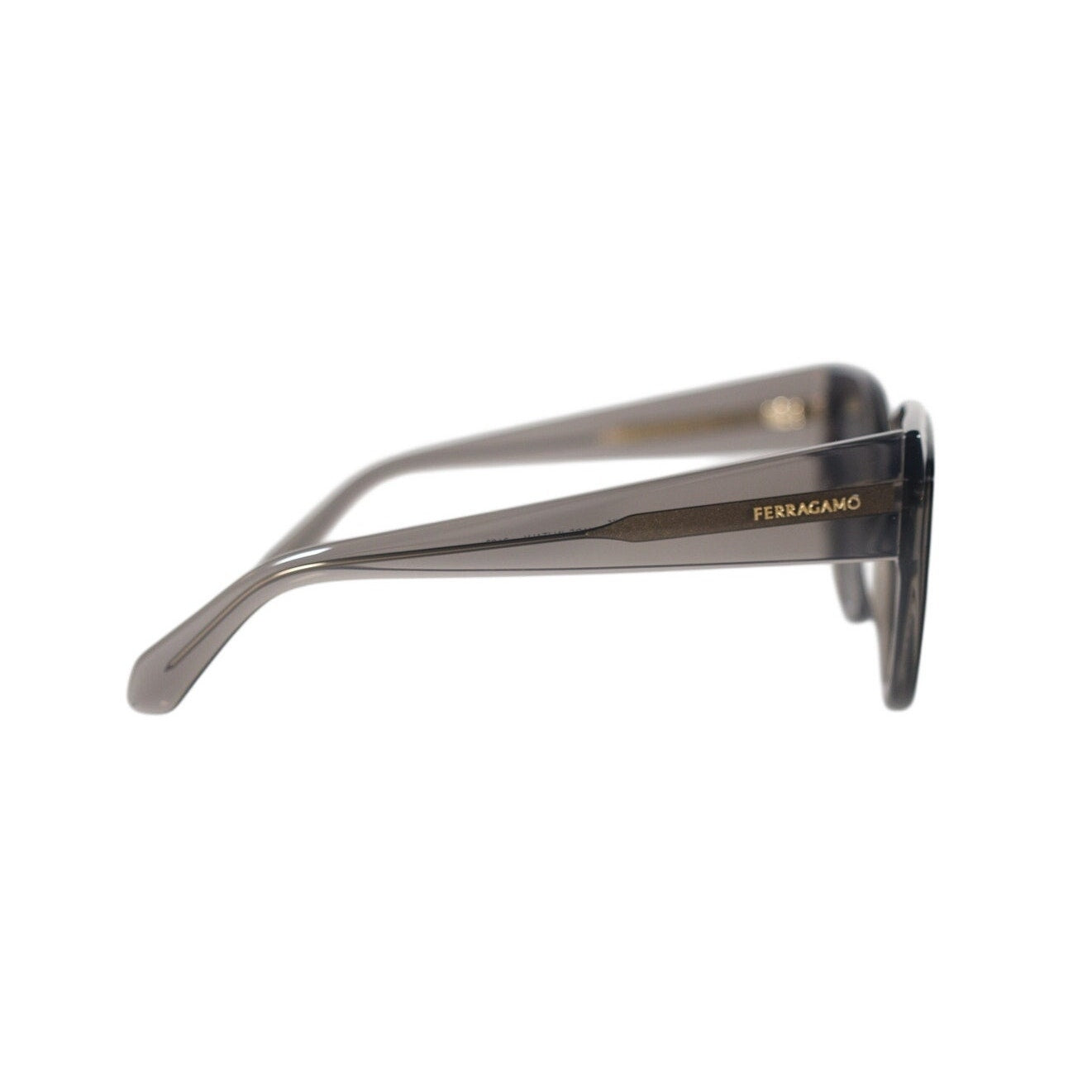 Salvatore Ferragamo Women's Cat Eye Sunglasses - Transparent Grey / Black