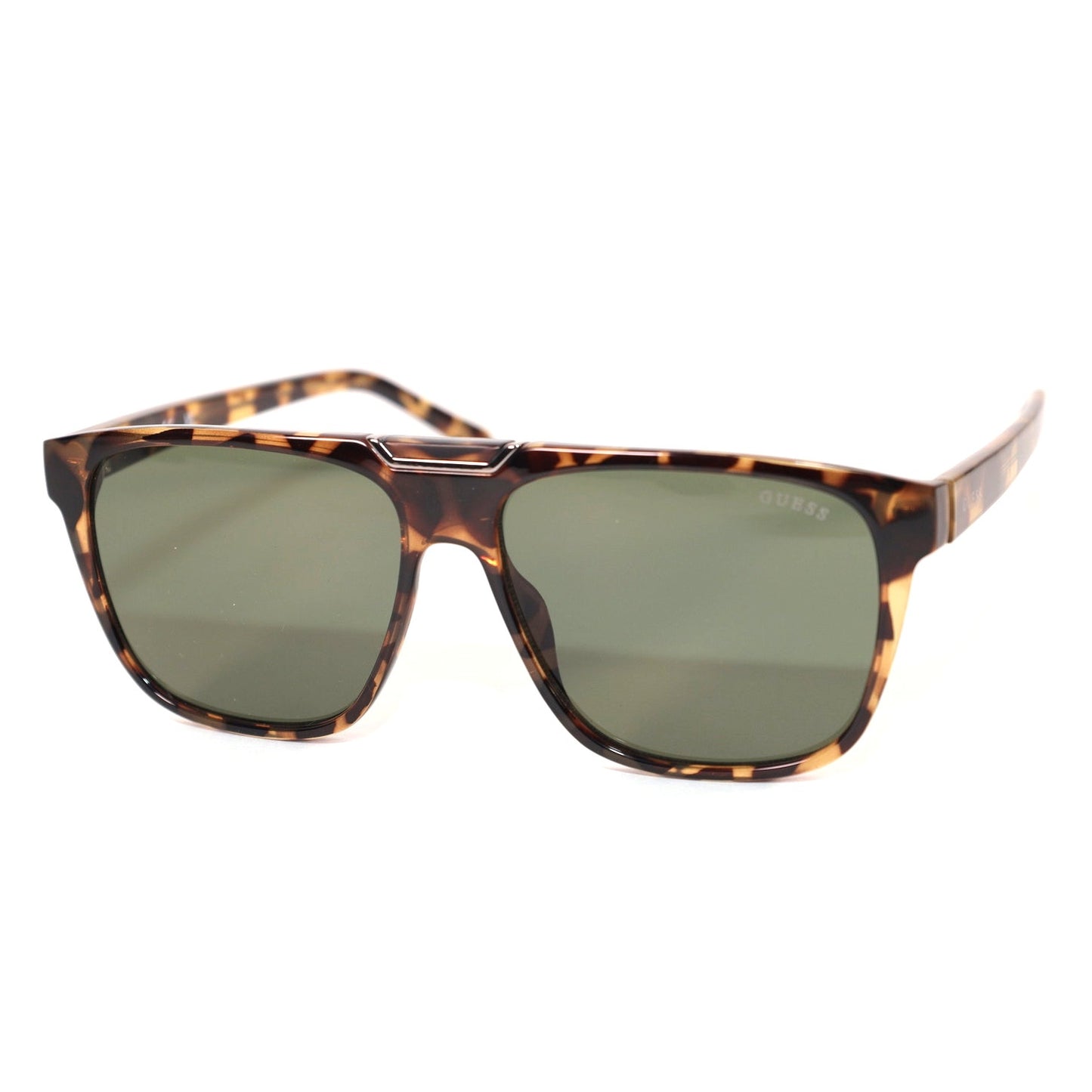 Guess Mens Square Sunglasses - Blonde Havana / Green