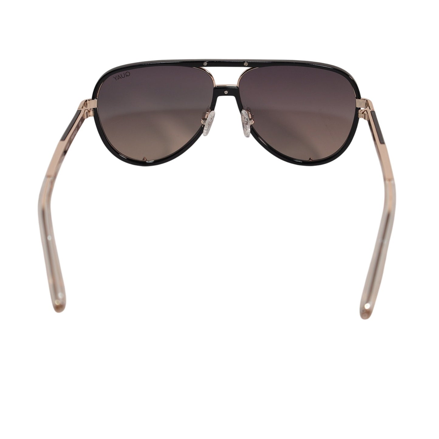 Quay Australia HIGH PROFILE Polarized Sunglasses - Black Gold / Smoke Taupe