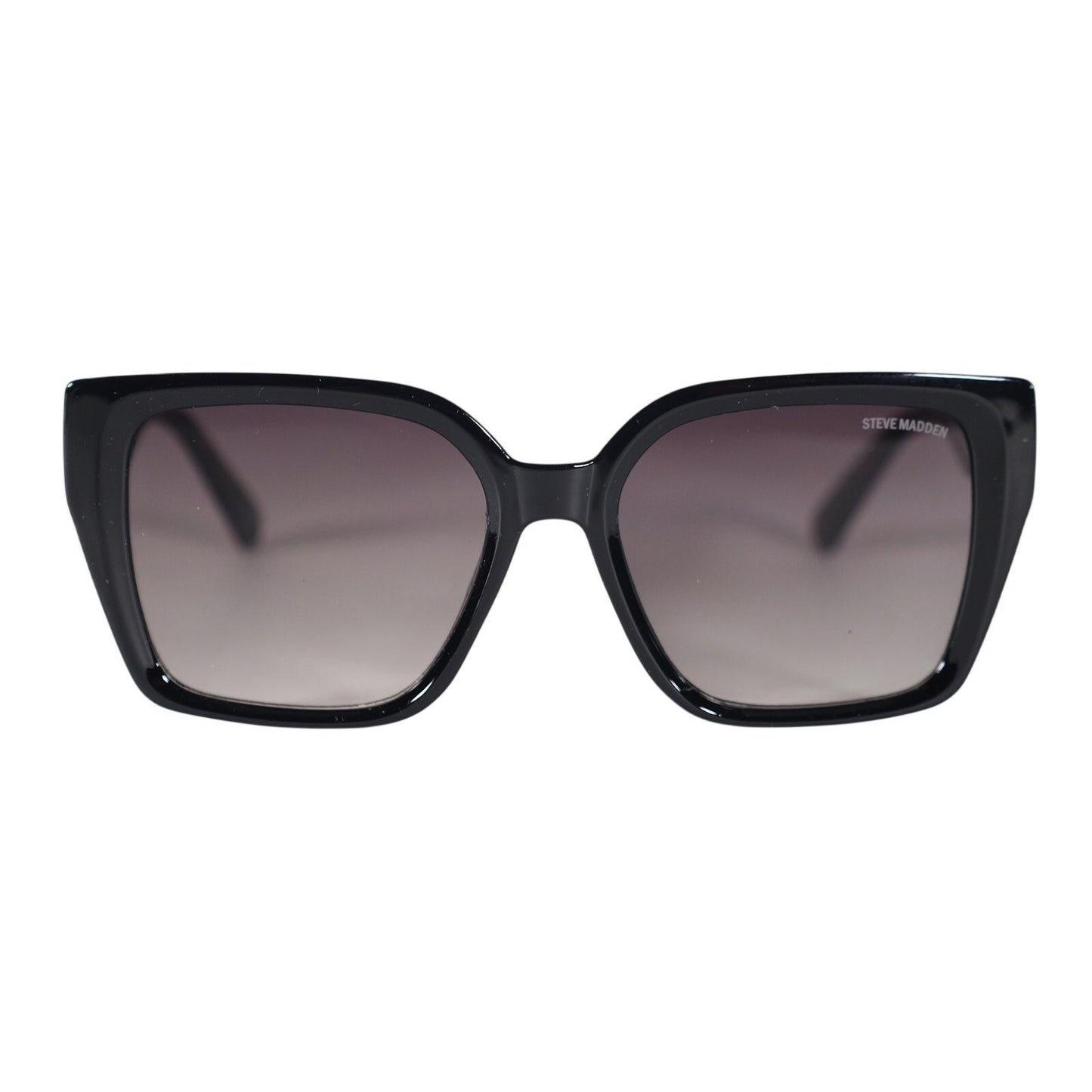 Steve Madden POPPYN Oversized Square Sunglasses – Black / Gray Gradient