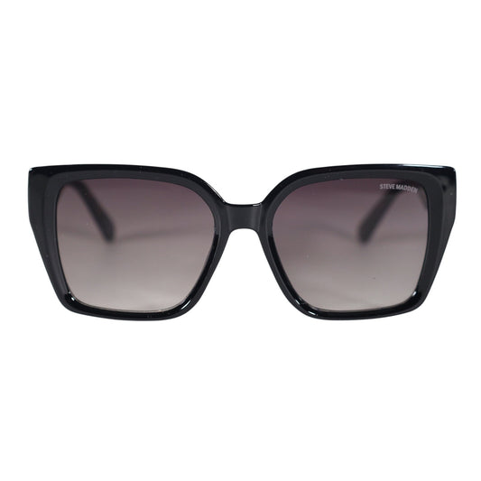 Steve Madden POPPYN Oversized Square Sunglasses – Black / Gray Gradient
