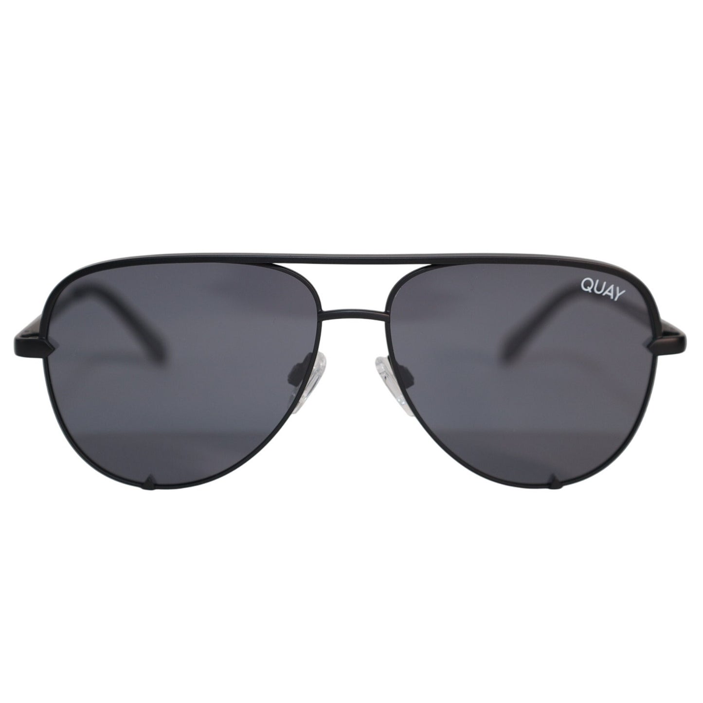 Quay Australia HIGH KEY MICRO Aviator Polarized Sunglasses - Black / Smoke