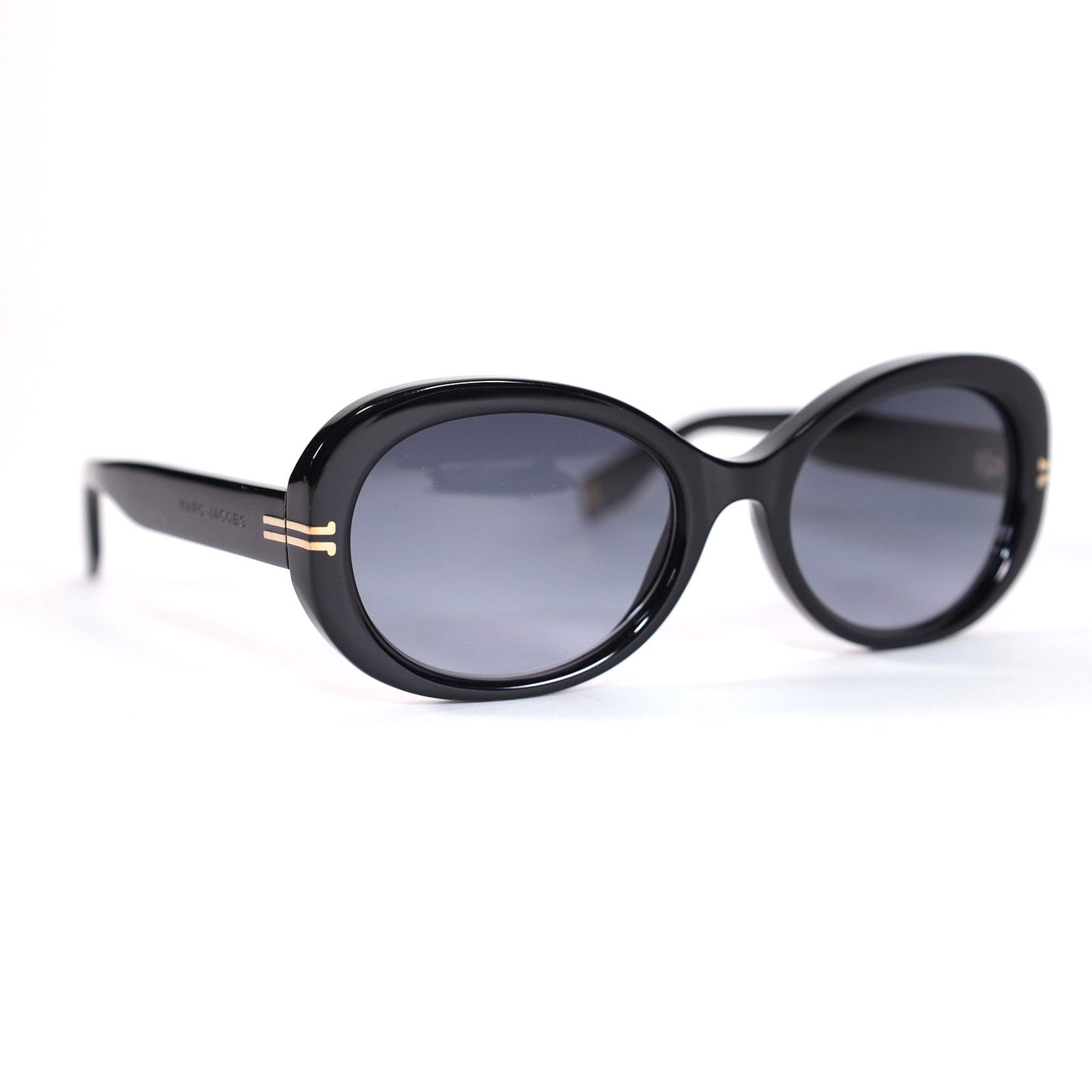 Marc Jacobs Oval Sunglasses - Black/Grey Gradient